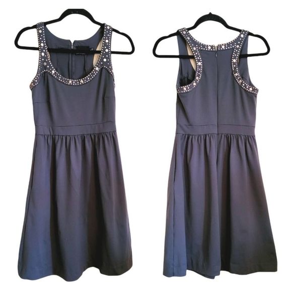 Cynthia Rowley studded mini dress fit flair dance prom formal small - Picture 1 of 11
